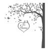 Large Tree Wall Decal White Nursery Corner Tree Sticker Set with Custom Monogram Stunning White Sticker Wall Mural Removable Vinyl WallArt - KW006W view 1