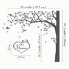 Large Tree Wall Decal White Nursery Corner Tree Sticker Set with Custom Monogram Stunning White Sticker Wall Mural Removable Vinyl WallArt - KW006W view 3