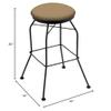 3020 30" Swivel Bar Stool with Black Wrinkle Finish and Canter Sand Seat view 2