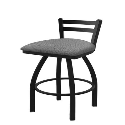 411 Jackie 30" Low Back Swivel Bar Stool with Black Wrinkle Finish and Graph Alpine Seat