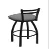 411 Jackie 30" Low Back Swivel Bar Stool with Black Wrinkle Finish and Graph Alpine Seat view 3