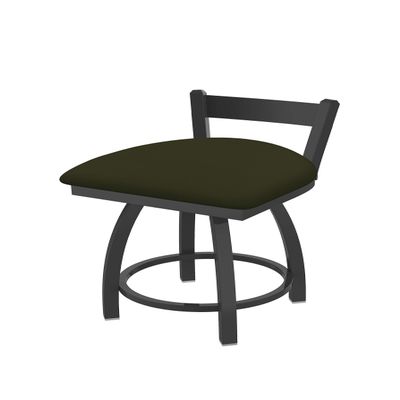 821 Catalina 18" Low Back Swivel Vanity Stool with Pewter Finish and Canter Pine Seat