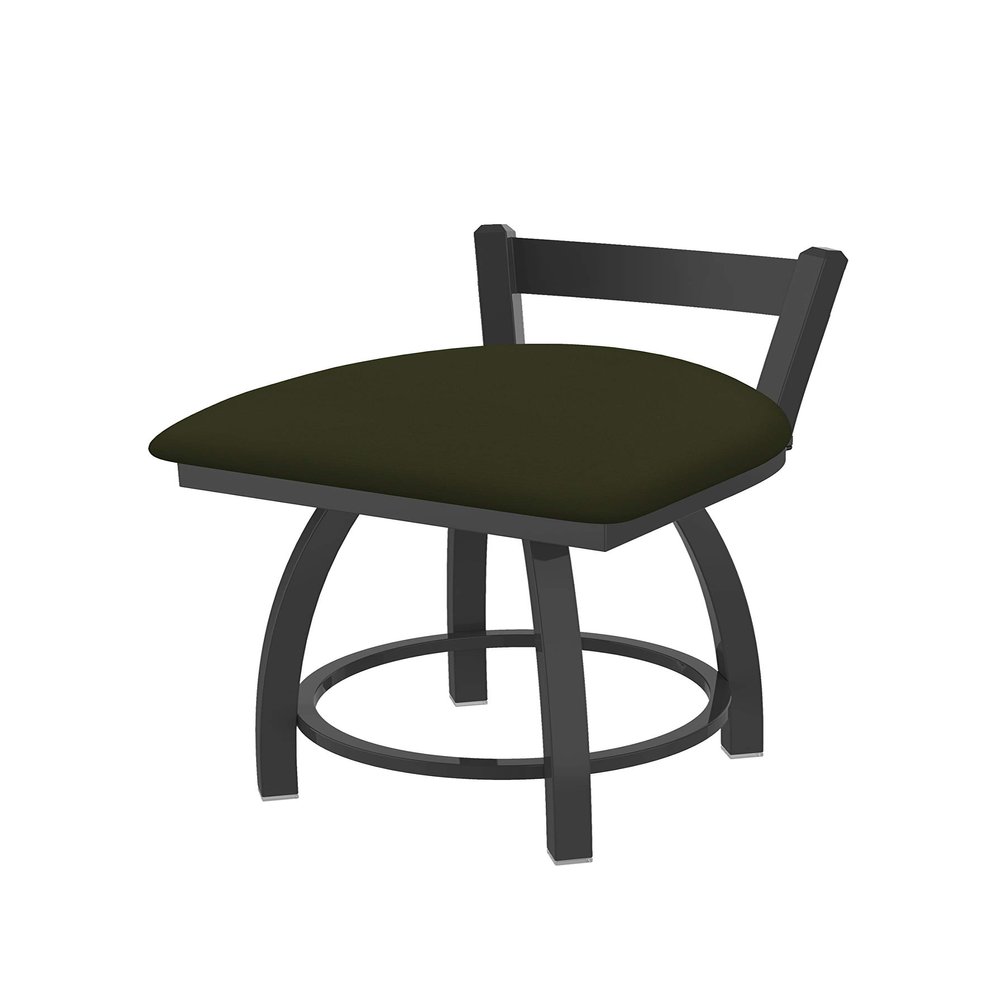 821 Catalina 18" Low Back Swivel Vanity Stool with Pewter Finish and Canter Pine Seat