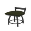 821 Catalina 18" Low Back Swivel Vanity Stool with Pewter Finish and Canter Pine Seat view 1