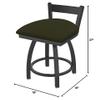 821 Catalina 18" Low Back Swivel Vanity Stool with Pewter Finish and Canter Pine Seat view 2