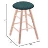HBS Maple Counter Stool in Natural Finish with Graph Tidal Seat view 2