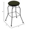 3020 30" Swivel Bar Stool with Black Wrinkle Finish and Canter Pine Seat view 2