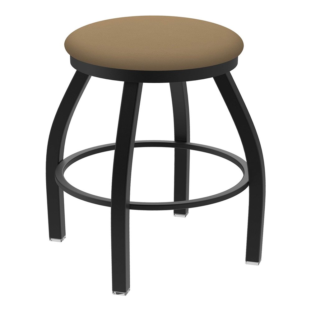 802 Misha 25" Swivel Counter Stool with Black Wrinkle Finish and Canter Sand Seat