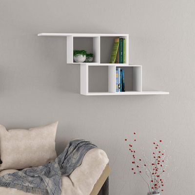 Ada Home Dcor Walost Wall Shelf 21.65'' x 22.62'' x 8.66'' White &
