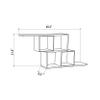 Ada Home Dcor Walost Wall Shelf 21.65'' x 22.62'' x 8.66'' White & view 2