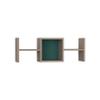 Ada Home Dcor Windham Wall Shelf, 11.61'' x 13.56'' x 7.87'', Light Mocha & Turquoise view 3
