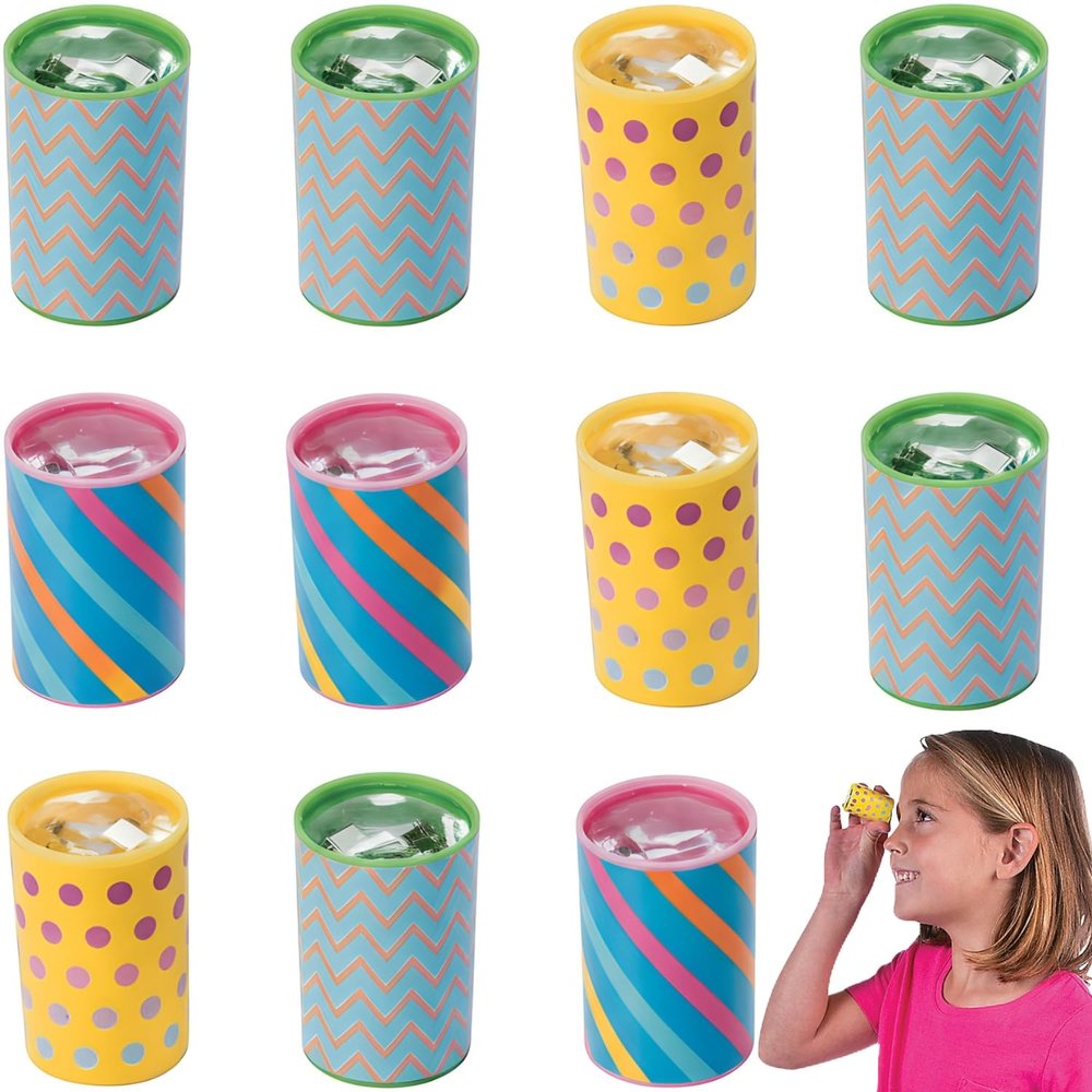 Fun Express - Dots and Stripes Prisms (2dz) - Toys - Value Toys - Kaleidoscopes & Prisms - 24 Pieces