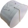 Sarah's Hat Boxes Classic Ivory Hat Box  16.75" x 8.5" (Dia. x Ht.) Handmade in USA  Odorless Non-Toxic Adhesive, Cording Handle  Premium Storage for Hats & Accessories view 2