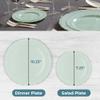 Posh Setting Vintage Disposable Dinnerware Set - Heavy Duty Plastic Plates, 60 Pack with 30 Appetizer & 30 Dinner Plates for Wedding, Light Green view 4