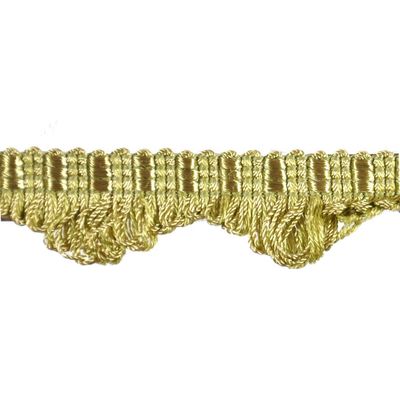 Colors Collection 1" Scolloped Loop Border Trim, 25 Yards, Moss Green