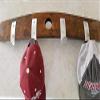 Decorative Natural Coat And Hat Rack - Genuine Oak Wine Barrel Bung Hole Stave view 2
