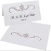 Intertwined Star of David Flourish Jewish Place Cards, Chocolate (Choose Color), Set of 60, Pre-cut and Scored - Wedding, Party, Dinner, and Special Events - Made in the USA view 2