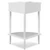 Coastal Solid Wood Corner Wedge Table with Drawer, Cottage White, Perfect for Entryways, Hallways, and Small Spaces  Leick Home, 9016-WT view 4
