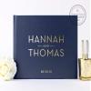 Navy Wedding Guest Book, Personalized Wedding Sign-in Book or Photo Album Gift for Bride & Groom - Hardcover (12x12 inches) view 1