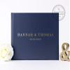 Navy Guest Book for Wedding, Bridal Shower, Personalized with Names Guestbook, Photo Album or Signature Book - Hardcover (10x8 inches) view 1