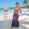 Boho Chic Pareo - Mandala Pareo - Bikini Swimsuit Cover Up - Beach Dress - Wrap, Half Purple view 2