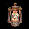 India Meets India Marble Meenakari Art Beautiful Electrical Lantern 10 Inch Handicraft by Awarded Indian Artisan view 2