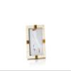 Zodax Maha Black or White Bone with Brass Trim Photo Frames (5x7, White) view 1