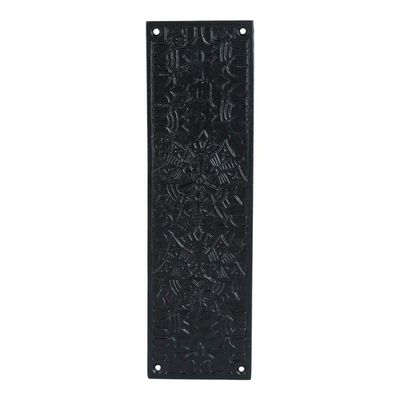 A29 Push Plate with Black Powder Coat Finish Heavy Duty Easy Installation Hardware | Single Unit | 10 1/4 inch Height X 3 inch Width