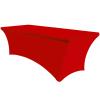 Eurmax USA Rectangular Fitted Spandex Table Covers 6ft Tablecloth Wedding Event Patio Table Decorations Stretch Table Cover for 6ft Folding Table (Red) view 1