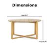 Adore Decor Dahlia Coffee Table, Natural view 3