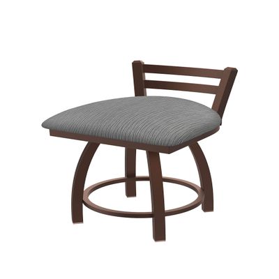 411 Jackie 18" Low Back Swivel Vanity Stool with Bronze Finish and Graph Alpine Seat