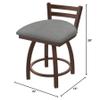 411 Jackie 18" Low Back Swivel Vanity Stool with Bronze Finish and Graph Alpine Seat view 2