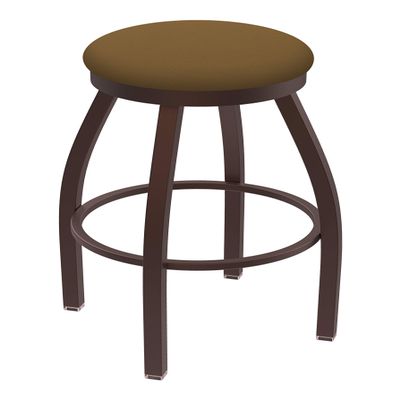 802 Misha 30" Swivel Bar Stool with Bronze Finish and Canter Saddle Seat