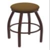 802 Misha 30" Swivel Bar Stool with Bronze Finish and Canter Saddle Seat view 1