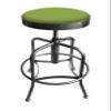 910 Industrial-Adjustable Stool with Clear Coat Finish and Canter Kiwi Green Seat view 1