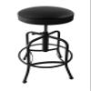 HBS 910 Industrial-Adjustable Stool with Black Wrinkle Finish and Black Vinyl Seat view 1