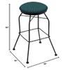3020 30" Swivel Bar Stool with Black Wrinkle Finish and Graph Tidal Seat view 2