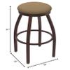 802 Misha 30" Swivel Bar Stool with Bronze Finish and Canter Sand Seat view 2