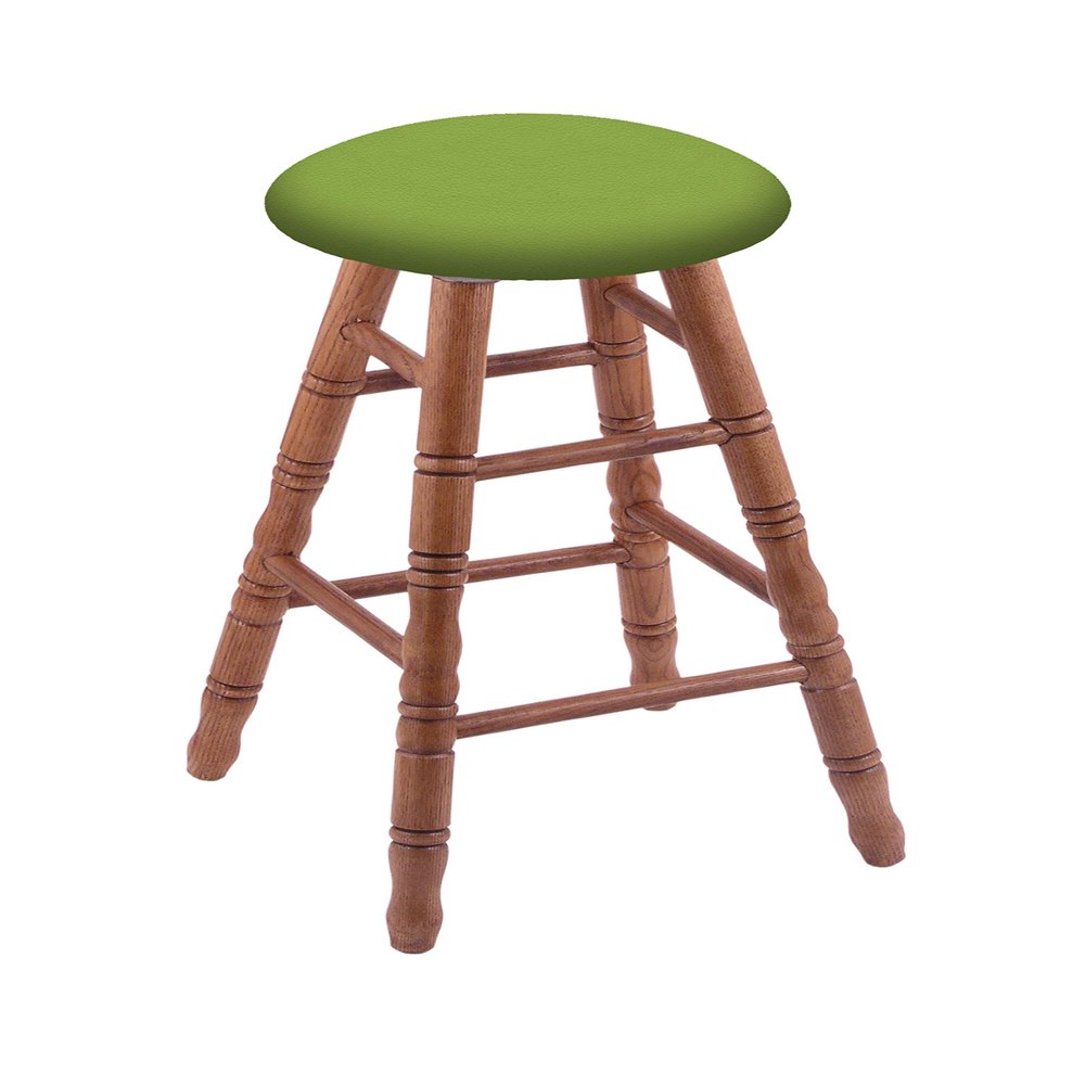 Oak Counter Stool in Medium Finish with Canter Kiwi Green Seat