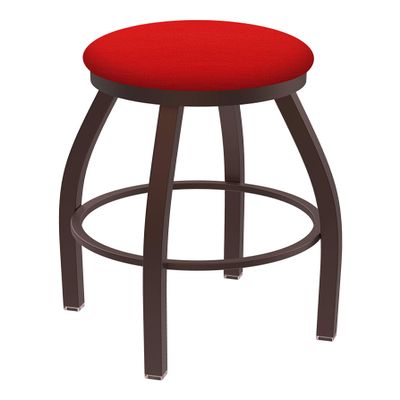 802 Misha 30" Swivel Bar Stool with Bronze Finish and Canter Red Seat