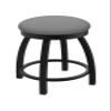 802 Misha 18" Swivel Vanity Stool with Black Wrinkle Finish and Canter Folkstone Grey Seat view 1