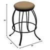 3000 Georgian 30" Swivel Bar Stool with Black Wrinkle Finish and Canter Sand Seat view 2