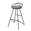 CGF-Barstools Footstool Bar Stool with Backrest Padded Dining Chair Kitchen/Bar | Sponge Seat High Stool | Gold-Plated Metal Legs | Maximum Load 440lbs Black view 1