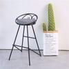CGF-Barstools Footstool Bar Stool with Backrest Padded Dining Chair Kitchen/Bar | Sponge Seat High Stool | Gold-Plated Metal Legs | Maximum Load 440lbs Black view 4