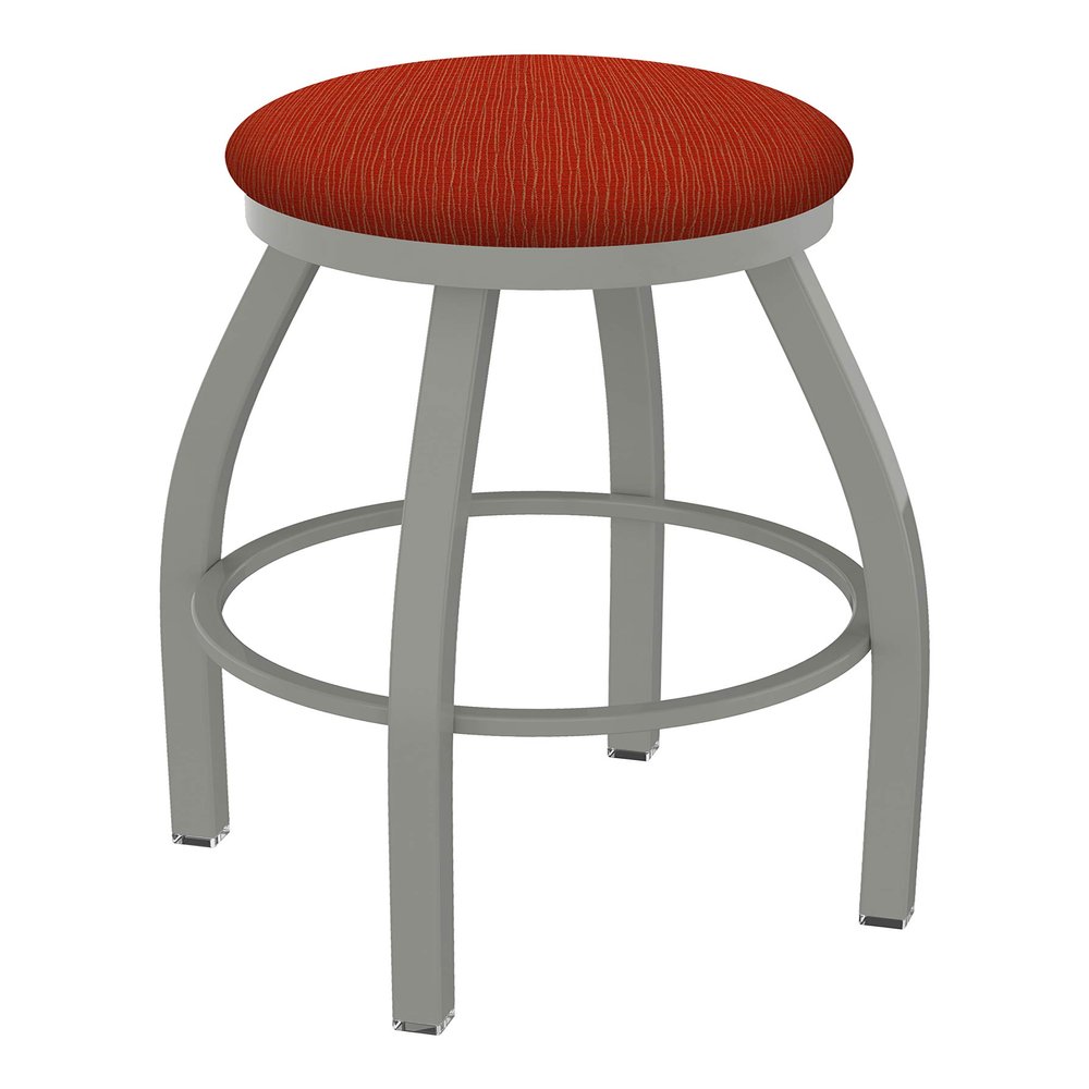 802 Misha 30" Swivel Bar Stool with Anodized Nickel Finish and Graph Poppy Seat