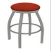 802 Misha 30" Swivel Bar Stool with Anodized Nickel Finish and Graph Poppy Seat view 1