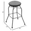 3020 30" Swivel Bar Stool with Black Wrinkle Finish and Graph Alpine Seat view 2