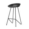 CGF-Barstools Bar Stool Counter Bar PP Dining Chair with Footrest and Curved Seat, Bar Restaurant Kitchen Home Furniture Black and White High Stool, Support 440lbs view 1