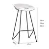CGF-Barstools Bar Stool Counter Bar PP Dining Chair with Footrest and Curved Seat, Bar Restaurant Kitchen Home Furniture Black and White High Stool, Support 440lbs view 3