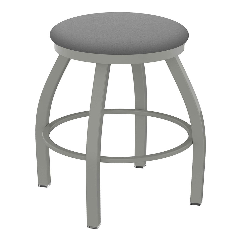 802 Misha 30" Swivel Bar Stool with Anodized Nickel Finish and Canter Folkstone Grey Seat